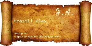 Hrazdil Alex névjegykártya